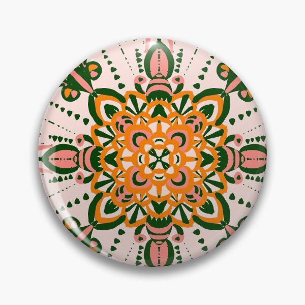 Item preview, Pastel orange and green mandala designed and sold by Urvashi Patel.