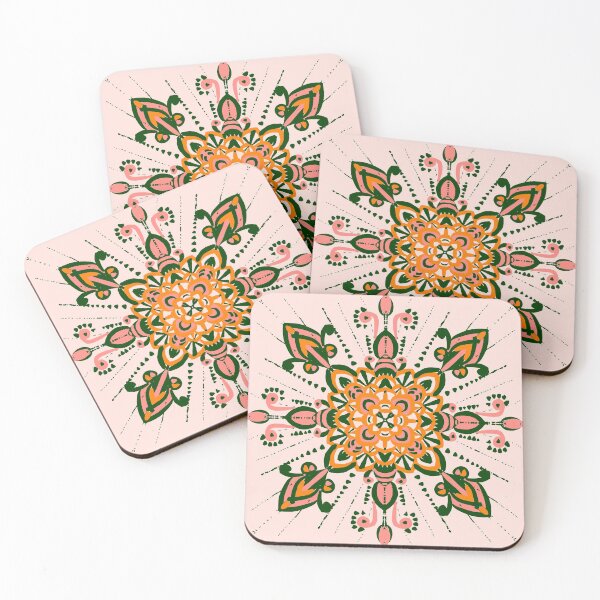 Item preview, Pastel orange and green mandala designed and sold by Urvashi Patel.