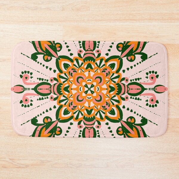 Item preview, Pastel orange and green mandala designed and sold by Urvashi Patel.