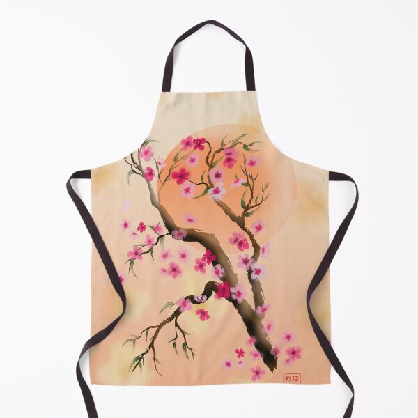 Item preview, Deep yellow and pink sakura (cherry blossoms) watercolor style designed and sold by CuisineCat.