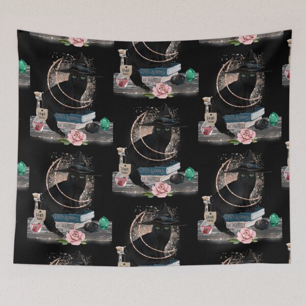 Item preview, Beautiful Black Cat in the Witches Kitchen  designed and sold by InkItStudio.