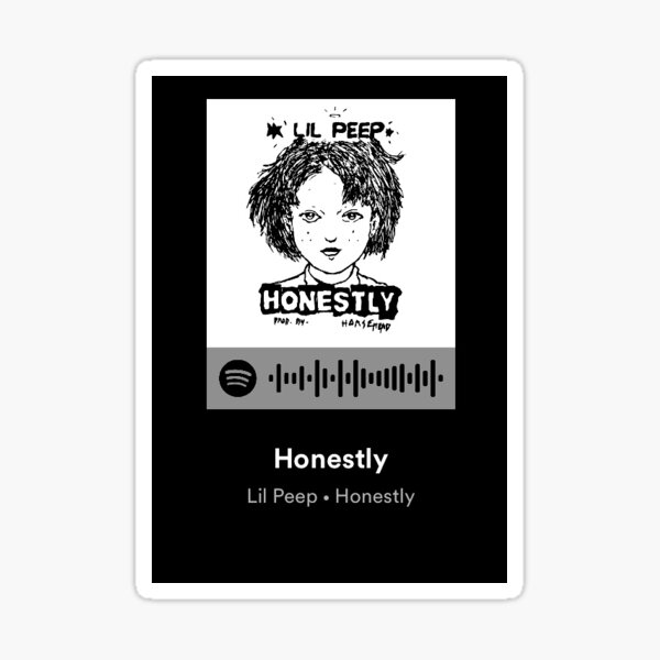 Honestly By Lil Peep Song Cover Sticker Sticker By Kaitlynramaglia Redbubble