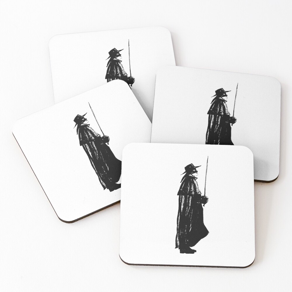 Zorro on guard Coasters (Set of 4)