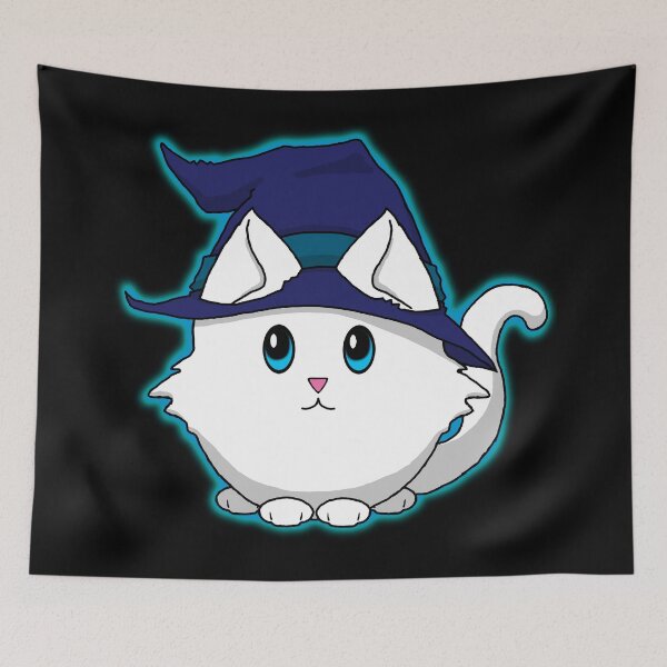 Item preview, Cute n Fluffy - Blue Kitty Witch designed and sold by Katrina Montgomery.