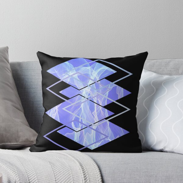 Item preview, White Sky Blue Pinkish Smoke Rhombuses designed and sold by Shapes-Mania.
