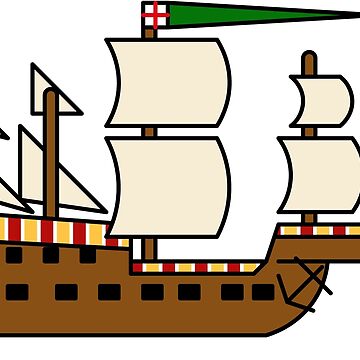 Artwork thumbnail, Cartoon Mary Rose by Ships and Stuff