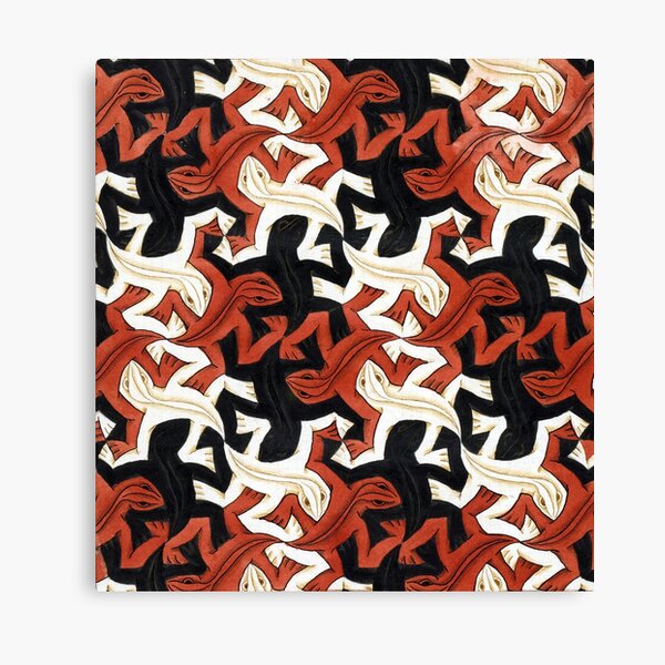 Escher lizard Canvas Print