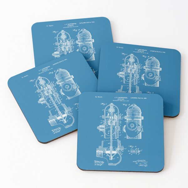 Item preview, Hydrant 1903 patent white designed and sold by InkedArtPrints.