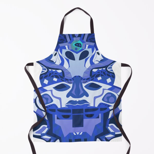 Item preview, alien olmec head in blue ecopop designed and sold by jorgelebeau.