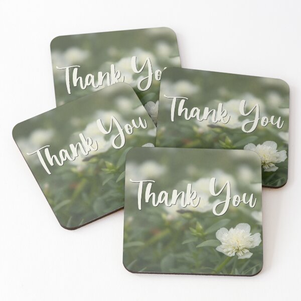 Item preview, Thank You - Ornamental White Purslane designed and sold by Amy Dundon.