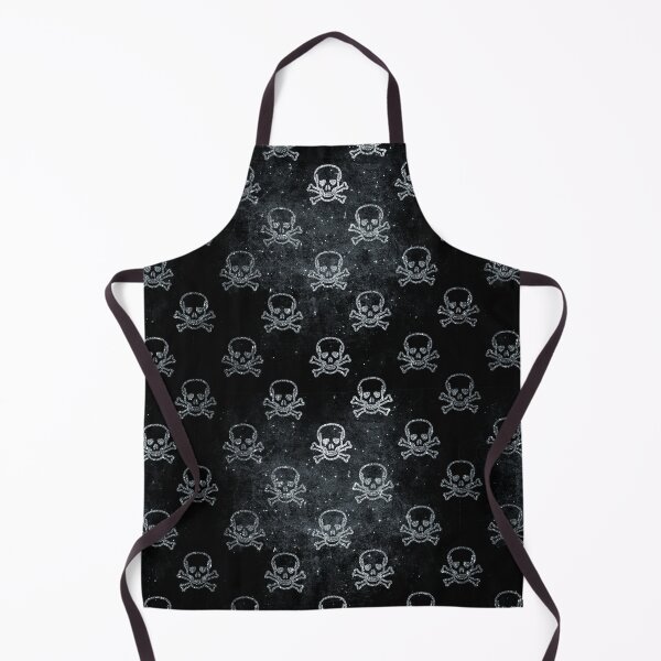 Item preview, Pattern Halloween Silver Skull Squelette Black Background Pirate designed and sold by Jolly-Yosei.