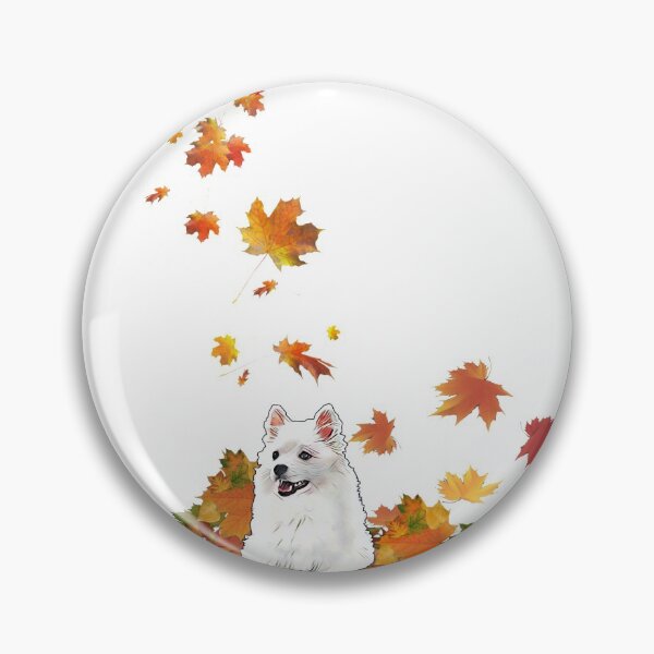Item preview, American Eskimo Dog in the Leaves designed and sold by ProtanDesign.