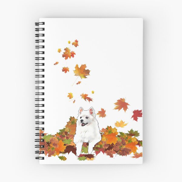 Item preview, American Eskimo Dog in the Leaves designed and sold by ProtanDesign.
