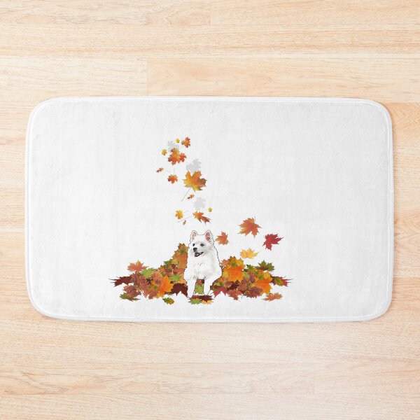 Item preview, American Eskimo Dog in the Leaves designed and sold by ProtanDesign.