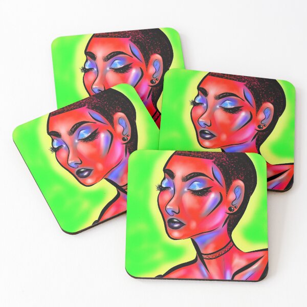 Artikelvorschau, Vibing Frau mit Funky Farben entworfen und verkauft von Brain-Blurts.