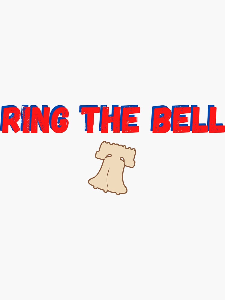 Ring the Bell Phillies Baseball Design Sticker for Sale by BallplayerBuzz