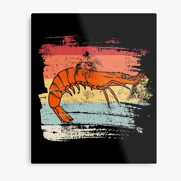 Retro lobster Metal Print