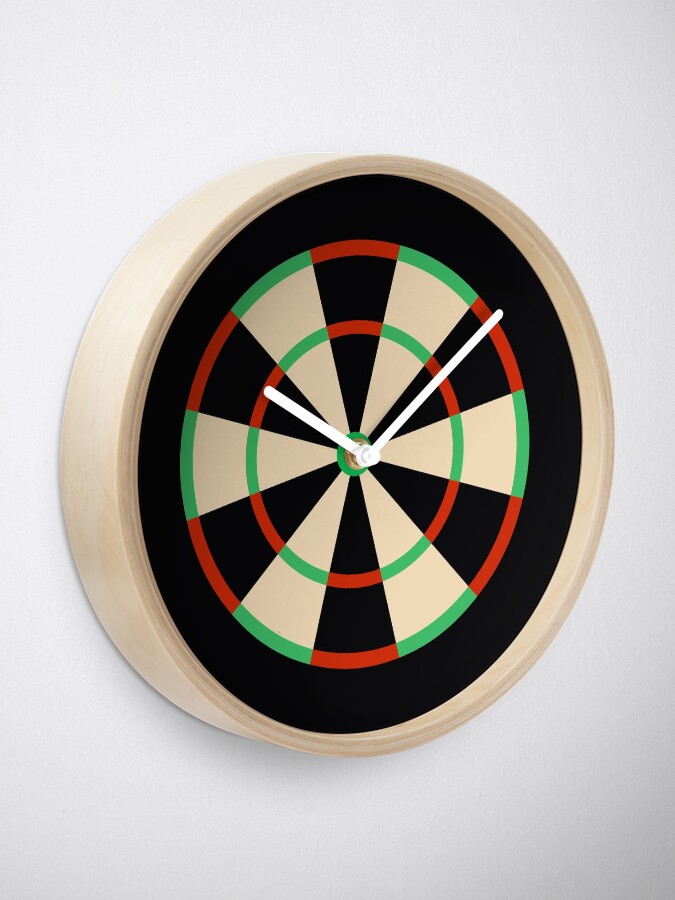 Alternate view of Wide Fives Dartboard Clock