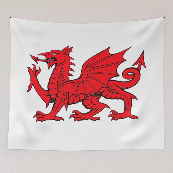 Item preview, Y Ddraig Goch | The Red Dragon (White background) designed and sold by DafyddEm.