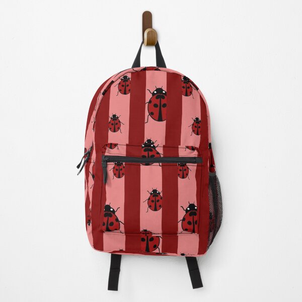 Item preview, Red Ladybird Horizontal Lines Red and Salmon designed and sold by ByJezie.