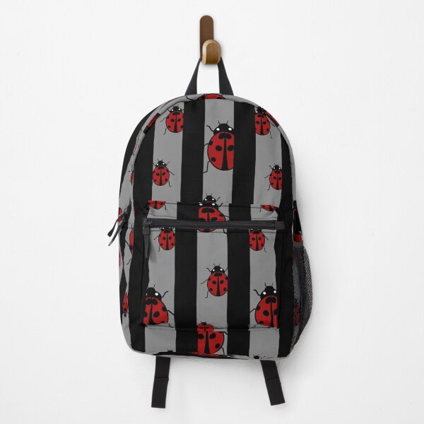 Item preview, Red Ladybird Horizontal Lines Black and Grey designed and sold by ByJezie.