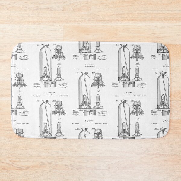 Item preview, Fire extinguisher 1880 patent designed and sold by InkedArtPrints.