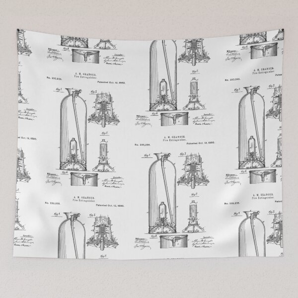 Item preview, Fire extinguisher 1880 patent designed and sold by InkedArtPrints.