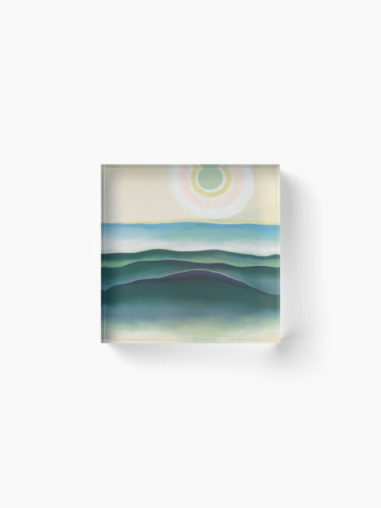 Alternate view of Sun Water Maine (1922) by Georgia O'Keeffe Acrylic Block