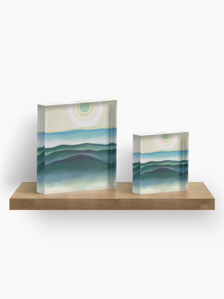 Alternate view of Sun Water Maine (1922) by Georgia O'Keeffe Acrylic Block