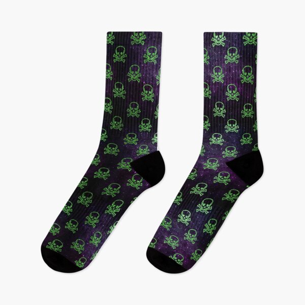 Item preview, Pattern Halloween Purple Green Galaxy Skull Squelette Background Pirate designed and sold by Jolly-Yosei.