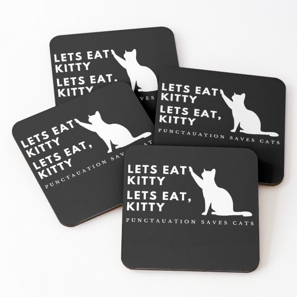 Item preview, Lets Eat Kitty Punctuation Saves cats designed and sold by ShopSpot.