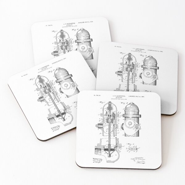 Item preview, Hydrant 1903 patent designed and sold by InkedArtPrints.