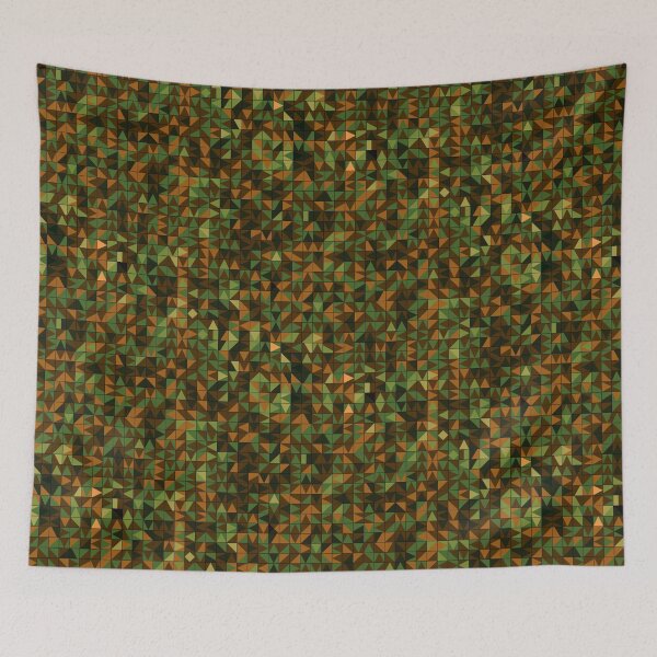 Item preview, Patrón de colorama verde militar naranja designed and sold by Joie-et-Poesie.