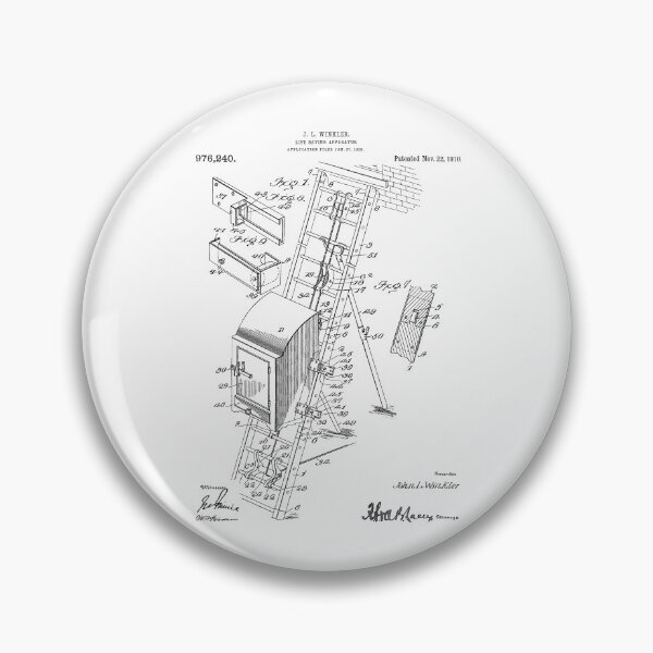 Item preview, Life Saving Apparatus 1910 patent designed and sold by InkedArtPrints.