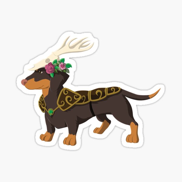 Druid Dachshund Sticker