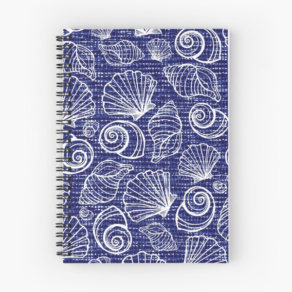 Item preview, Shibori blue canvas sea shells seamless pattern designed and sold by jamiesoondesign.