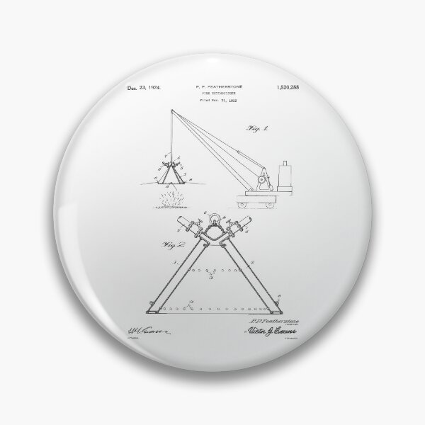 Item preview, Fire extinguisher 1924 patent designed and sold by InkedArtPrints.