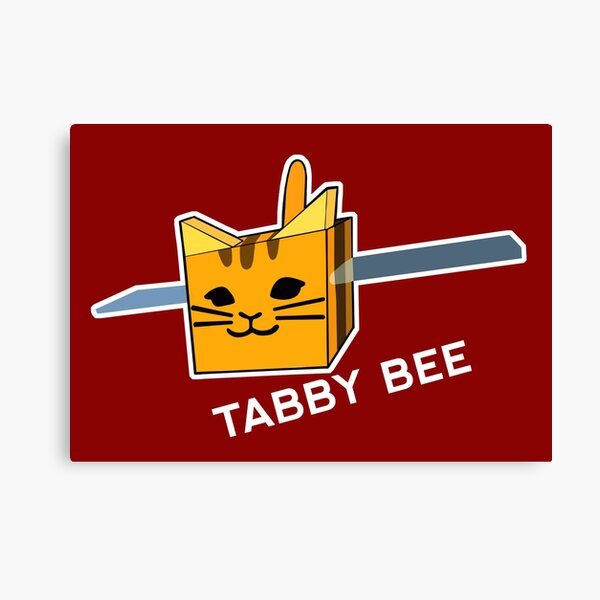Tabby Bee Canvas Print By Pickledjo Redbubble - roblox bee swarm tabby bee