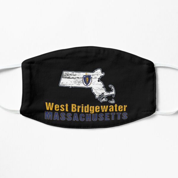 West Bridgewater Massachusetts State Distressed Flag Outline Mask