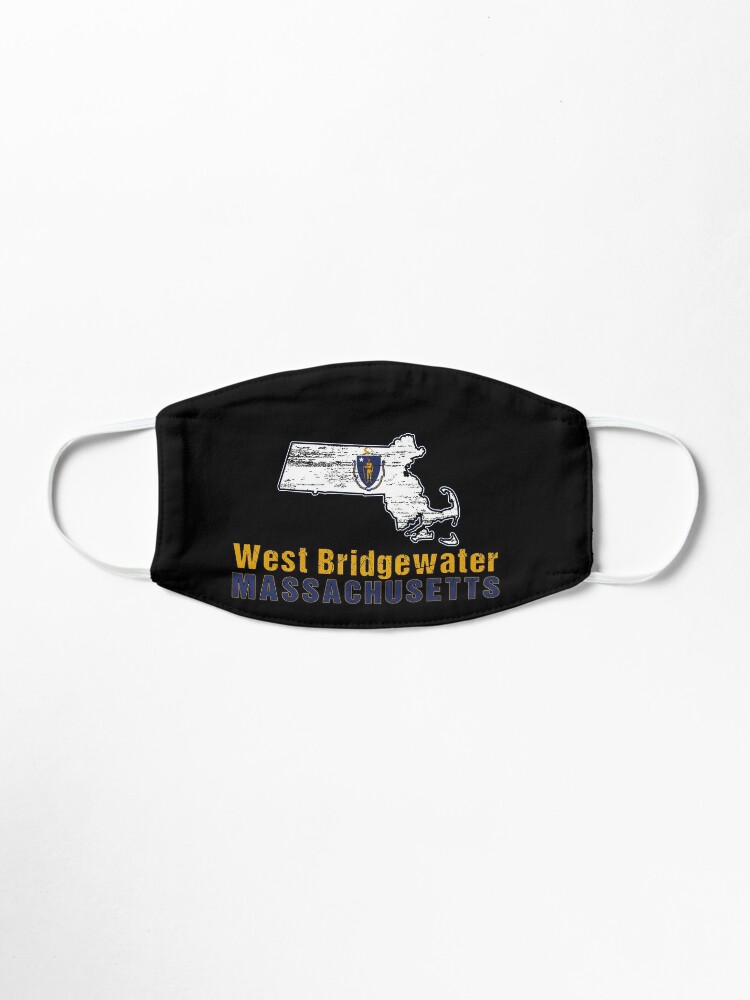 Alternate view of West Bridgewater Massachusetts State Distressed Flag Outline Mask