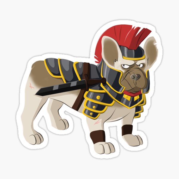 Fighter French Bulldog Sticker
