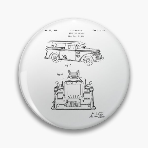 Item preview, Motor Pump Vehicle 1939 patent designed and sold by InkedArtPrints.