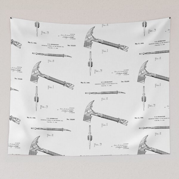 Item preview, Fireman's Ax 1939 patent designed and sold by InkedArtPrints.