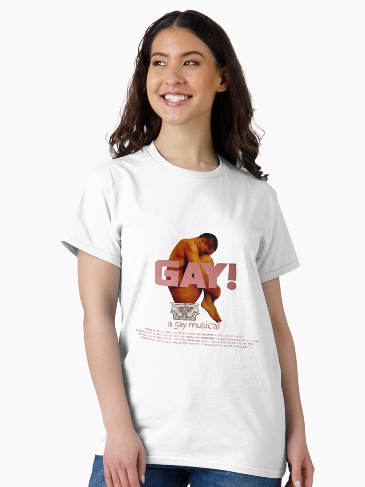 Thumbnail 2 of 7, Classic T-Shirt, Official 'Gay! A Gay Musical' tour merch IT Crowd designed and sold by Ruddyposting-.