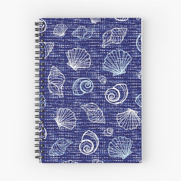 Item preview, Shibori blue canvas sea shells 02 seamless pattern designed and sold by jamiesoondesign.