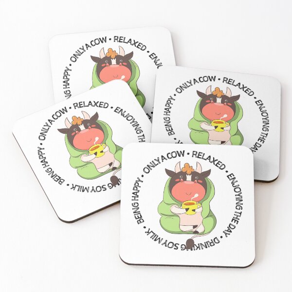 Item preview, Cute Vegan Cow Drinking Soy Milk Dairy Free designed and sold by CuteTheShop.