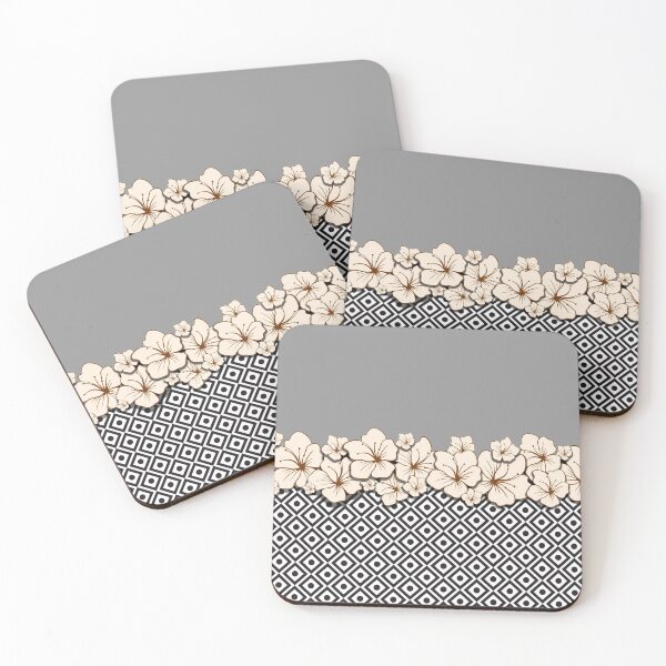 Item preview, Black and White flower pattern V2 designed and sold by smARTwork.