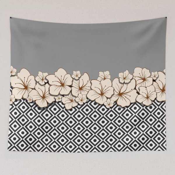 Item preview, Black and White flower pattern V2 designed and sold by smARTwork.
