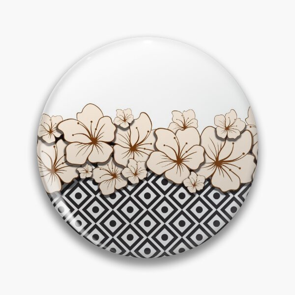 Item preview, Black and White flower pattern V3 designed and sold by smARTwork.