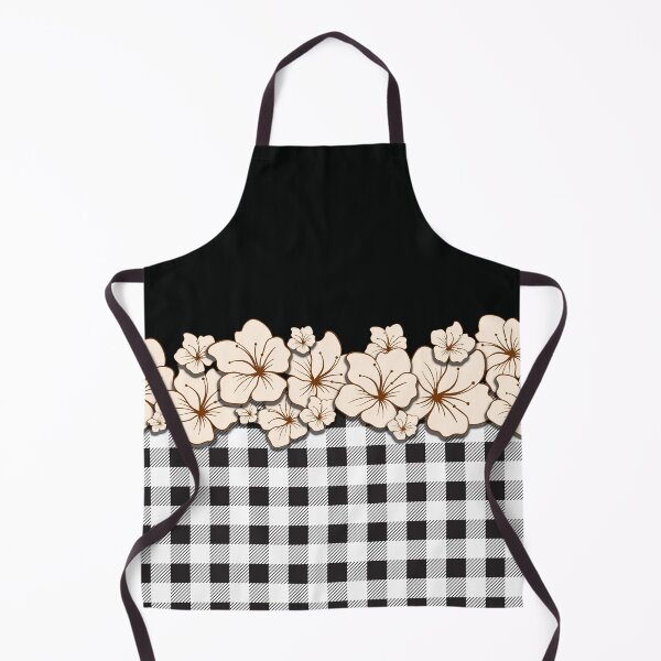 Item preview, Black and White plaid flower pattern V1 designed and sold by smARTwork.